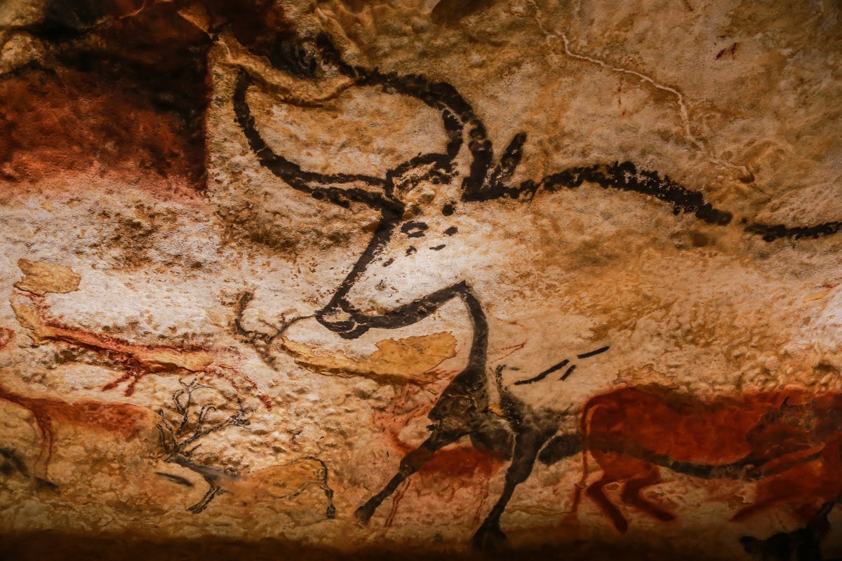 Ancestral Eating - Indigenous Buffalo Painting